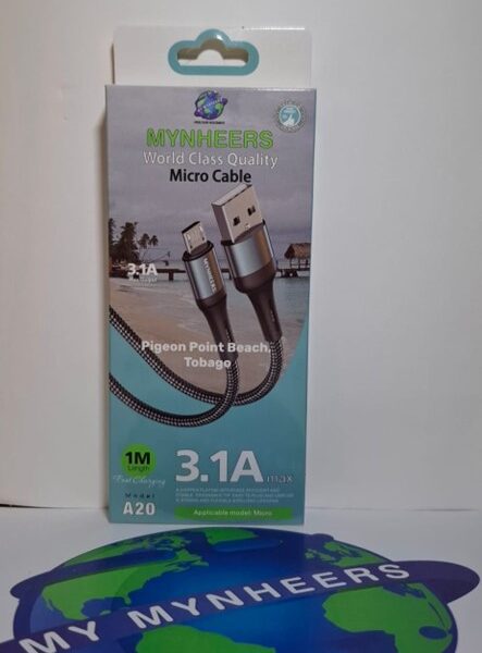 MYNHEERS Micro USB Cable 1M – 3.1A Fast Charging (A20 Edition)